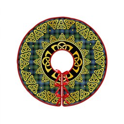 ScotsTee Shop Scottish Dyce Ancient Clan Crest Tartan Christmas Tree Skirt Golden Celtic Heritage