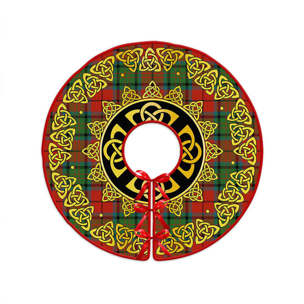 ScotsTee Shop Scottish Dickie Ancient Clan Crest Tartan Christmas Tree Skirt Golden Celtic Heritage