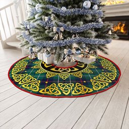 ScotsTee Shop Scottish Duncan Modern Clan Crest Tartan Christmas Tree Skirt Golden Celtic Heritage