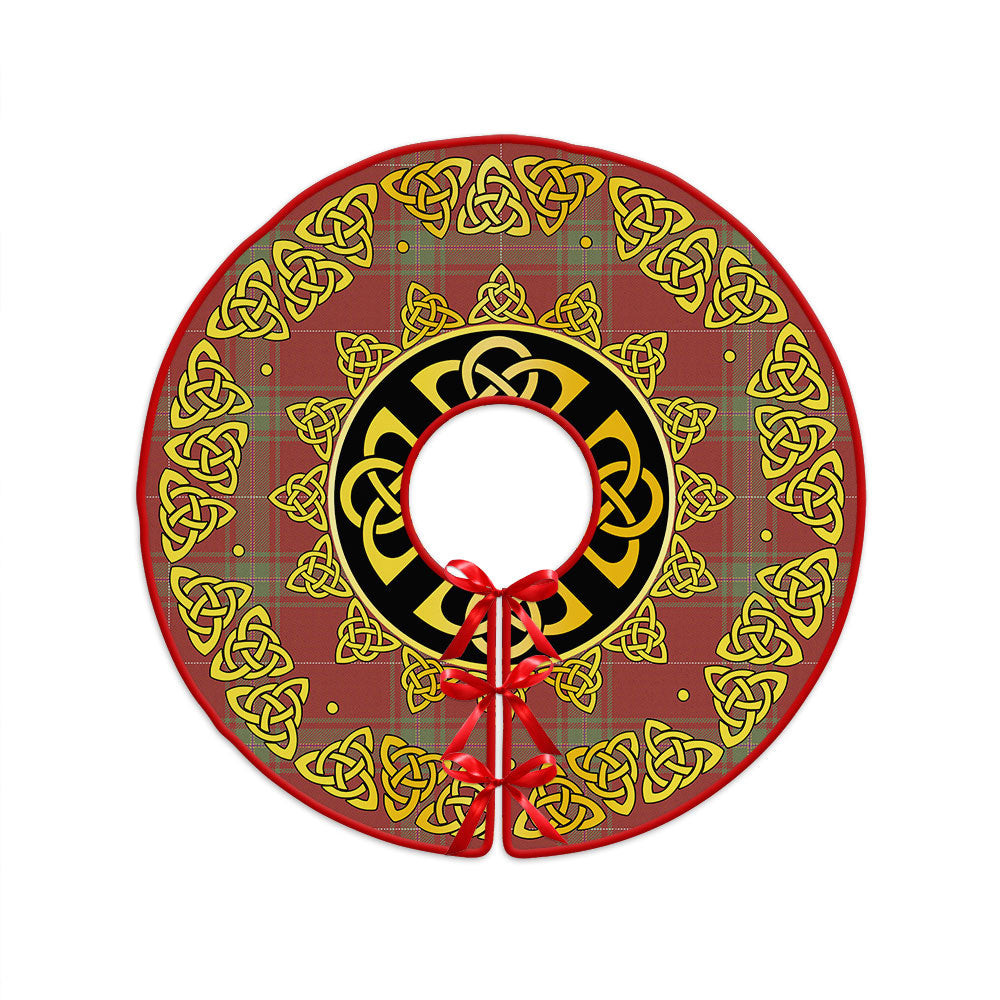ScotsTee Shop Scottish Carruthers Weathered Clan Crest Tartan Christmas Tree Skirt Golden Celtic Heritage