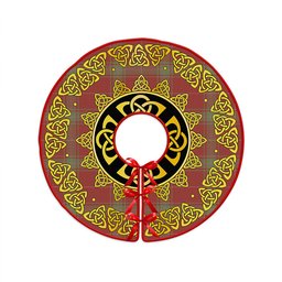 ScotsTee Shop Scottish Carruthers Weathered Clan Crest Tartan Christmas Tree Skirt Golden Celtic Heritage