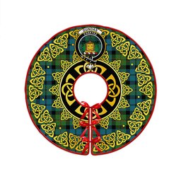 ScotsTee Shop Scottish Dundas Ancient Clan Crest Tartan Christmas Tree Skirt Golden Celtic Heritage