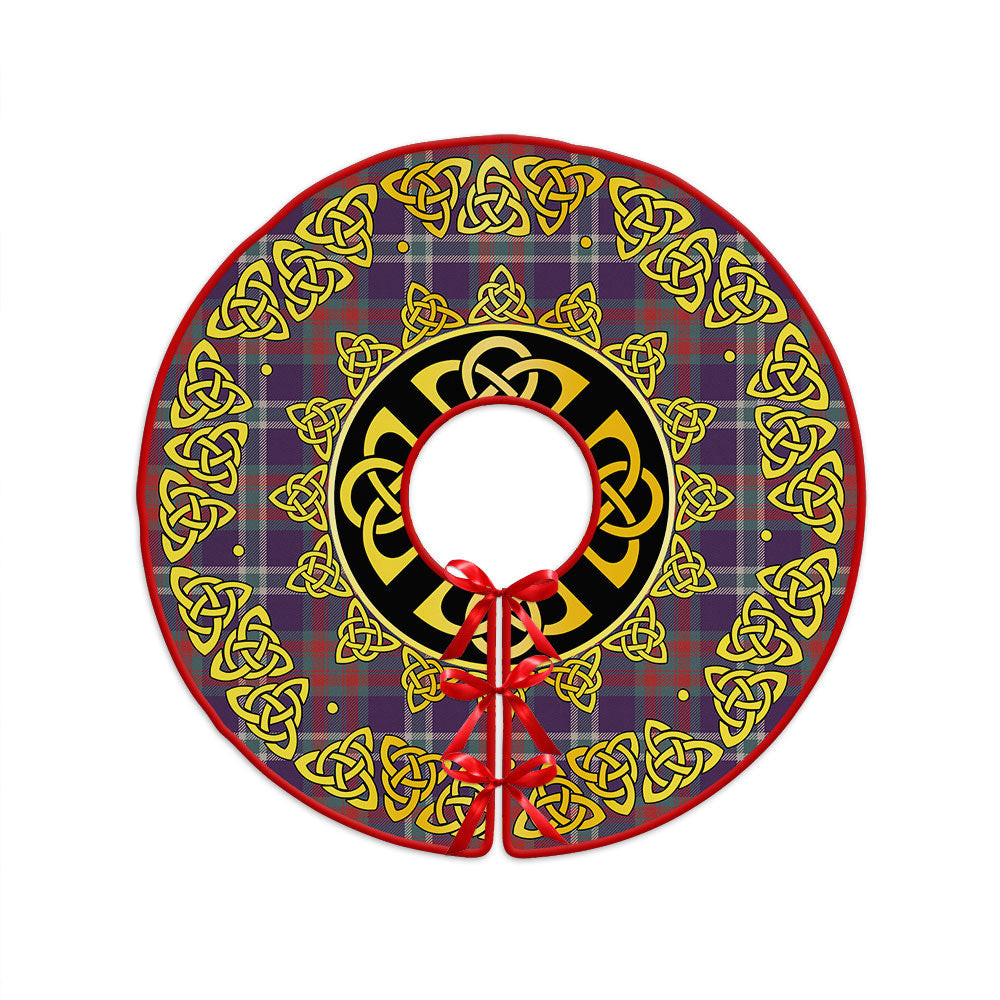 ScotsTee Shop Scottish Cathcart Weathered Clan Crest Tartan Christmas Tree Skirt Golden Celtic Heritage