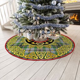 ScotsTee Shop Scottish Craig (Craigie) Ancient Clan Crest Tartan Christmas Tree Skirt Golden Celtic Heritage