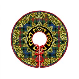 ScotsTee Shop Scottish Curry (Currie) Modern Clan Crest Tartan Christmas Tree Skirt Golden Celtic Heritage