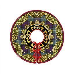ScotsTee Shop Scottish Davidson Weathered Clan Crest Tartan Christmas Tree Skirt Golden Celtic Heritage