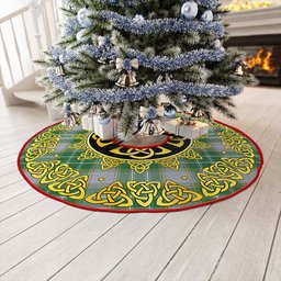 ScotsTee Shop Scottish Currie Modern Clan Crest Tartan Christmas Tree Skirt Golden Celtic Heritage
