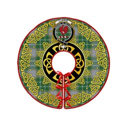 ScotsTee Shop Scottish Currie Modern Clan Crest Tartan Christmas Tree Skirt Golden Celtic Heritage