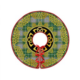ScotsTee Shop Scottish Currie Modern Clan Crest Tartan Christmas Tree Skirt Golden Celtic Heritage