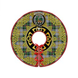 ScotsTee Shop Scottish Dinwoodie Modern Clan Crest Tartan Christmas Tree Skirt Golden Celtic Heritage