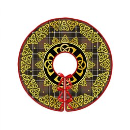 ScotsTee Shop Scottish Cleghorn Weathered Clan Crest Tartan Christmas Tree Skirt Golden Celtic Heritage