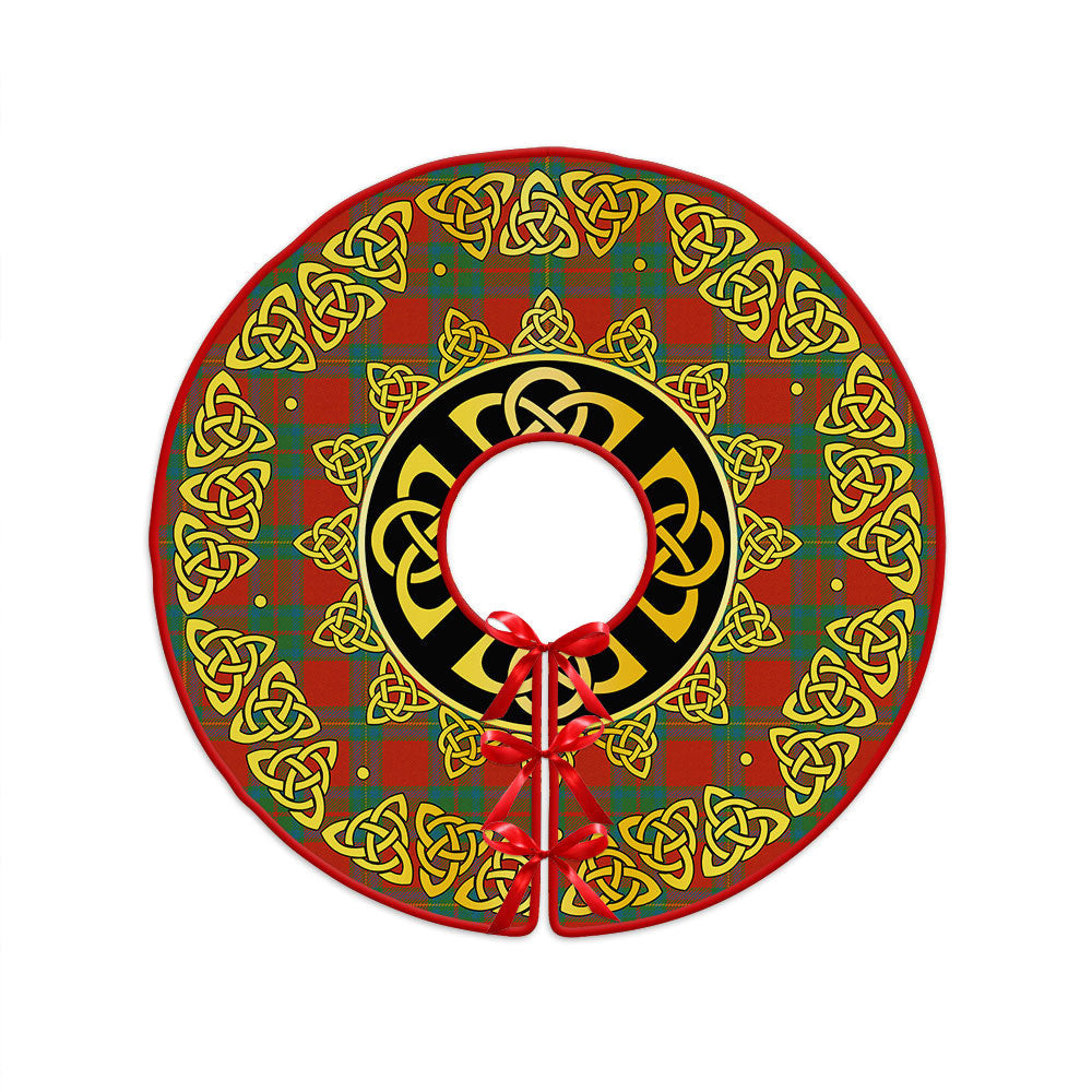 ScotsTee Shop Scottish Cruikshank Ancient Clan Crest Tartan Christmas Tree Skirt Golden Celtic Heritage
