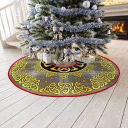 ScotsTee Shop Scottish Brodie Silver (Brodie Muted) Ancient Clan Crest Tartan Christmas Tree Skirt Golden Celtic Heritage