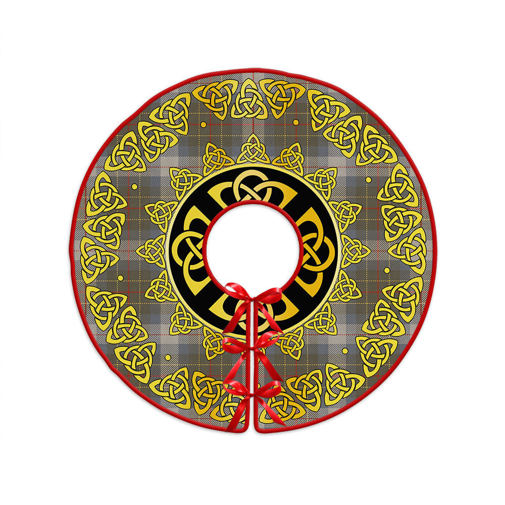 ScotsTee Shop Scottish Brodie Silver (Brodie Muted) Ancient Clan Crest Tartan Christmas Tree Skirt Golden Celtic Heritage