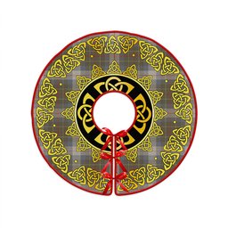 ScotsTee Shop Scottish Brodie Silver (Brodie Muted) Ancient Clan Crest Tartan Christmas Tree Skirt Golden Celtic Heritage
