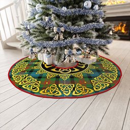 ScotsTee Shop Scottish Curry (Currie) Ancient Clan Crest Tartan Christmas Tree Skirt Golden Celtic Heritage