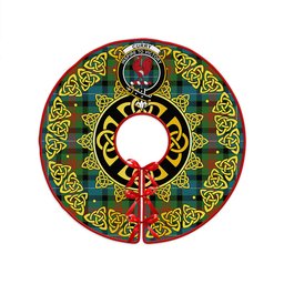 ScotsTee Shop Scottish Curry (Currie) Ancient Clan Crest Tartan Christmas Tree Skirt Golden Celtic Heritage
