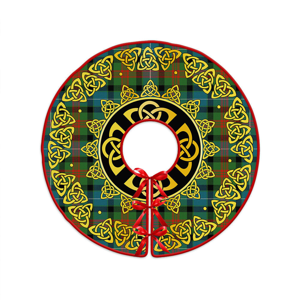ScotsTee Shop Scottish Curry (Currie) Ancient Clan Crest Tartan Christmas Tree Skirt Golden Celtic Heritage