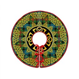 ScotsTee Shop Scottish Curry (Currie) Ancient Clan Crest Tartan Christmas Tree Skirt Golden Celtic Heritage
