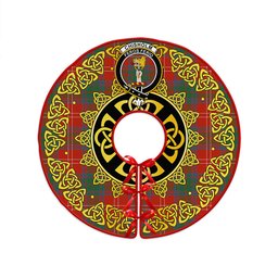 ScotsTee Shop Scottish Chisholm Ancient Clan Crest Tartan Christmas Tree Skirt Golden Celtic Heritage