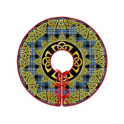 ScotsTee Shop Scottish Clark Modern Clan Crest Tartan Christmas Tree Skirt Golden Celtic Heritage