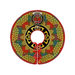 ScotsTee Shop Scottish Fraser Ancient Clan Crest Tartan Christmas Tree Skirt Golden Celtic Heritage