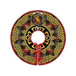 ScotsTee Shop Scottish Brown (Broun) Weathered Clan Crest Tartan Christmas Tree Skirt Golden Celtic Heritage