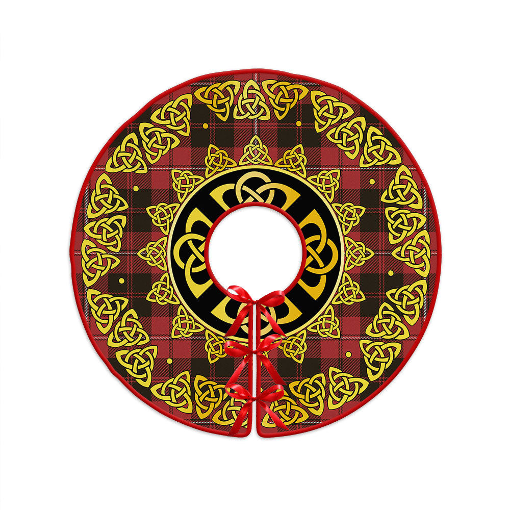 ScotsTee Shop Scottish Cunningham Weathered Clan Crest Tartan Christmas Tree Skirt Golden Celtic Heritage