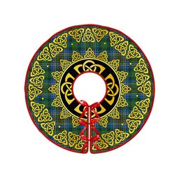 ScotsTee Shop Scottish Cockburn (Coburn) Ancient Clan Crest Tartan Christmas Tree Skirt Golden Celtic Heritage