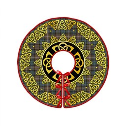 ScotsTee Shop Scottish Forbes Weathered Clan Crest Tartan Christmas Tree Skirt Golden Celtic Heritage