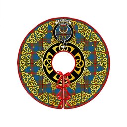 ScotsTee Shop Scottish Carnegie Ancient Clan Crest Tartan Christmas Tree Skirt Golden Celtic Heritage
