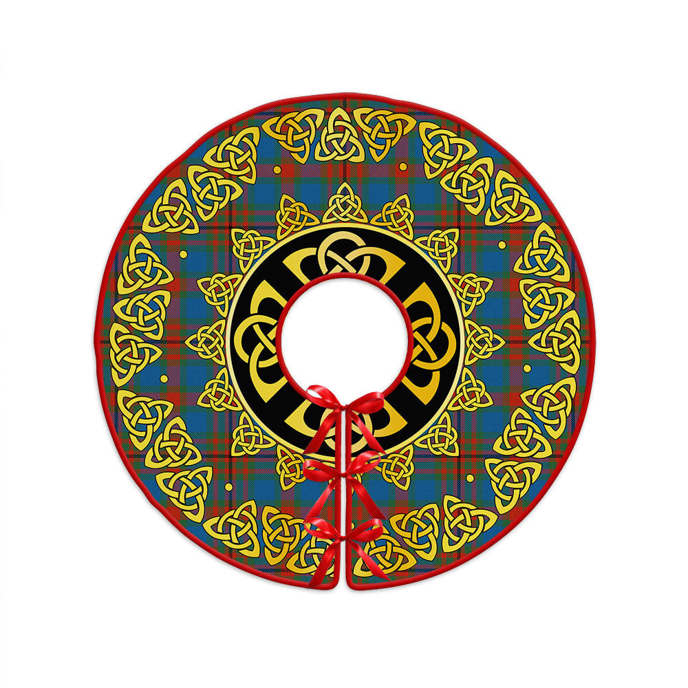 ScotsTee Shop Scottish Carnegie Ancient Clan Crest Tartan Christmas Tree Skirt Golden Celtic Heritage