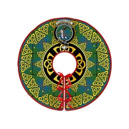 ScotsTee Shop Scottish Carmichael Ancient Clan Crest Tartan Christmas Tree Skirt Golden Celtic Heritage