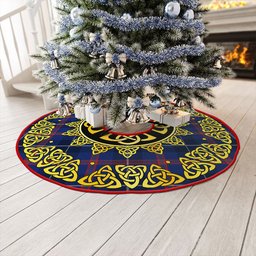 ScotsTee Shop Scottish Bryson Modern Clan Crest Tartan Christmas Tree Skirt Golden Celtic Heritage