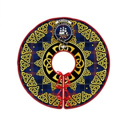 ScotsTee Shop Scottish Bryson Modern Clan Crest Tartan Christmas Tree Skirt Golden Celtic Heritage