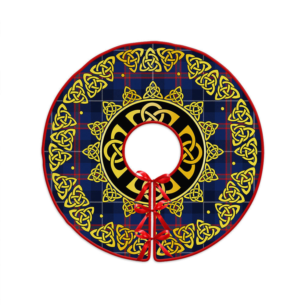 ScotsTee Shop Scottish Bryson Modern Clan Crest Tartan Christmas Tree Skirt Golden Celtic Heritage