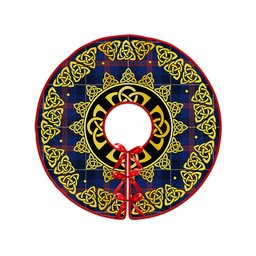 ScotsTee Shop Scottish Bryson Modern Clan Crest Tartan Christmas Tree Skirt Golden Celtic Heritage