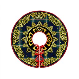 ScotsTee Shop Scottish Cleland Modern Clan Crest Tartan Christmas Tree Skirt Golden Celtic Heritage