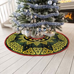 ScotsTee Shop Scottish MacArthur Modern Clan Crest Tartan Christmas Tree Skirt Golden Celtic Heritage