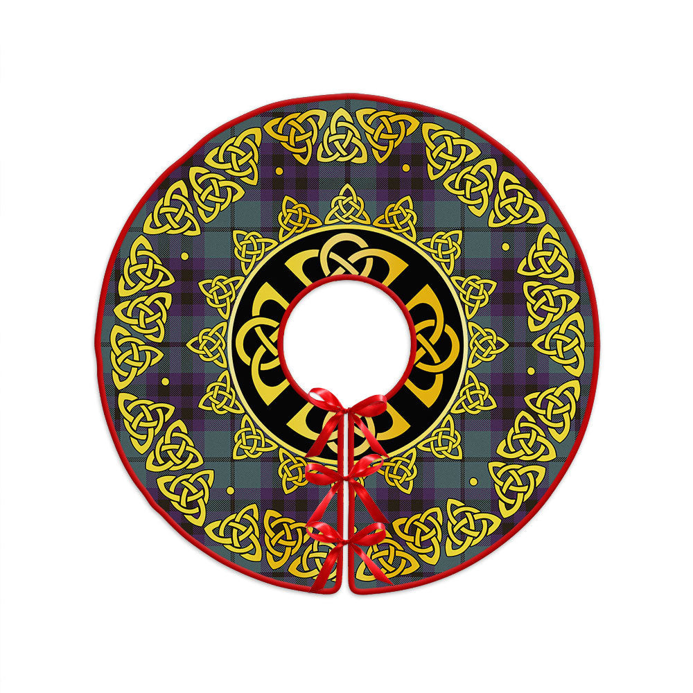 ScotsTee Shop Scottish Keith (Marshall) Weathered Clan Crest Tartan Christmas Tree Skirt Golden Celtic Heritage
