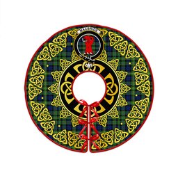 ScotsTee Shop Scottish MacBride Modern Clan Crest Tartan Christmas Tree Skirt Golden Celtic Heritage