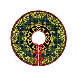 ScotsTee Shop Scottish MacBride Modern Clan Crest Tartan Christmas Tree Skirt Golden Celtic Heritage