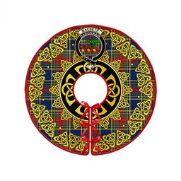 ScotsTee Shop Scottish MacBeth Modern Clan Crest Tartan Christmas Tree Skirt Golden Celtic Heritage