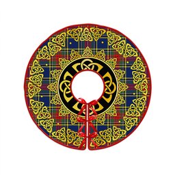 ScotsTee Shop Scottish MacBeth Modern Clan Crest Tartan Christmas Tree Skirt Golden Celtic Heritage