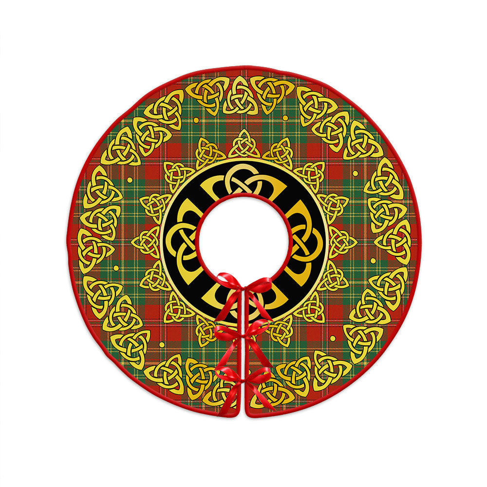 ScotsTee Shop Scottish Leask Ancient Clan Crest Tartan Christmas Tree Skirt Golden Celtic Heritage