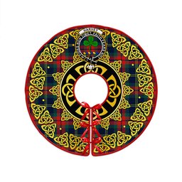 ScotsTee Shop Scottish Harvey Modern Clan Crest Tartan Christmas Tree Skirt Golden Celtic Heritage