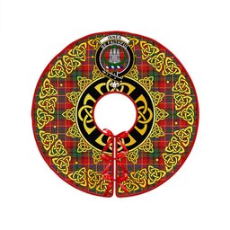 ScotsTee Shop Scottish Innes Clan Crest Tartan Christmas Tree Skirt Golden Celtic Heritage
