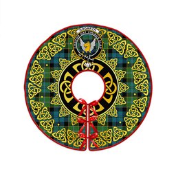 ScotsTee Shop Scottish Hogarth Ancient Clan Crest Tartan Christmas Tree Skirt Golden Celtic Heritage