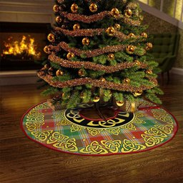 ScotsTee Shop Scottish Gibson (Gibbs) Ancient Clan Crest Tartan Christmas Tree Skirt Golden Celtic Heritage