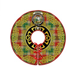 ScotsTee Shop Scottish Gibson (Gibbs) Ancient Clan Crest Tartan Christmas Tree Skirt Golden Celtic Heritage
